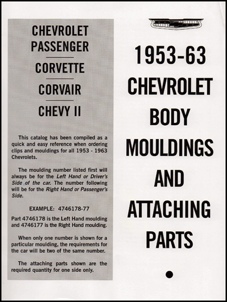 (image for) 1953-63 Chevrolet Body Mouldings & Attaching Parts - Click Image to Close